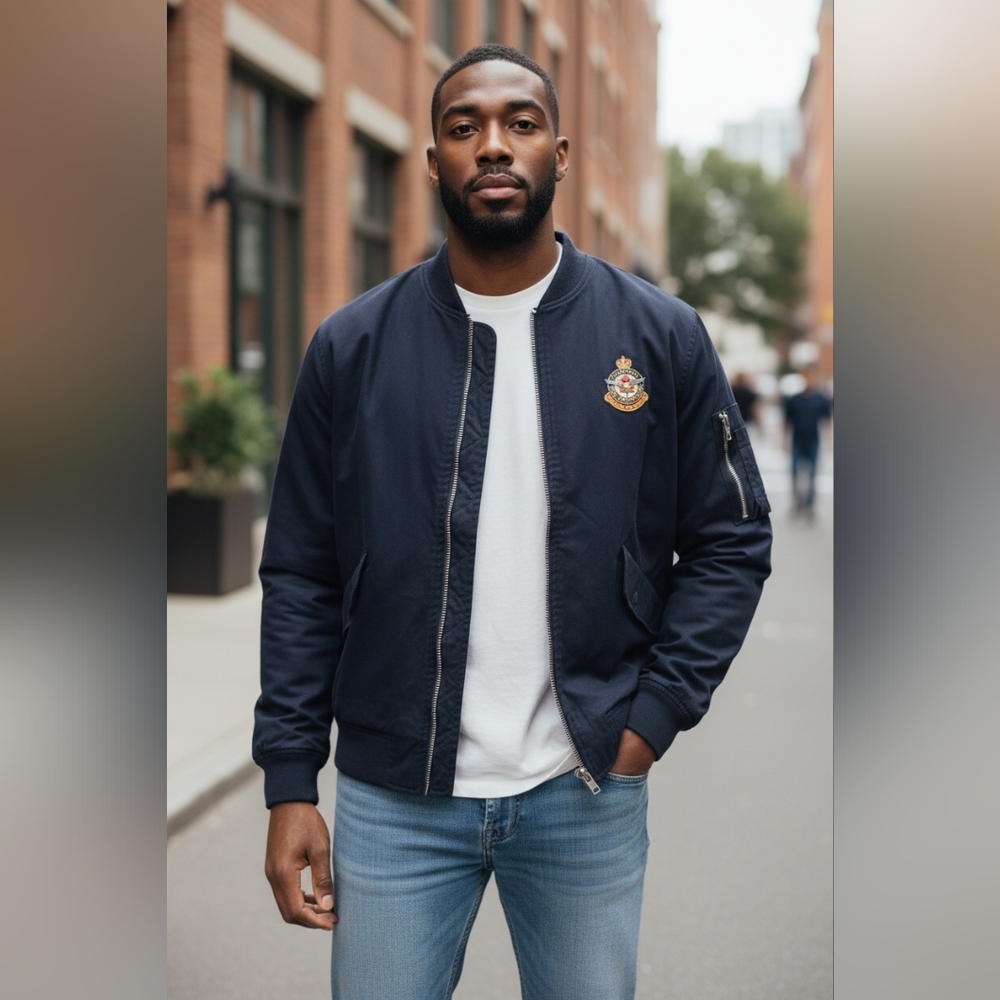 Canadian Warplane Heritage Bomber‎ Jacket Made in Canada L Y2K Streetwear